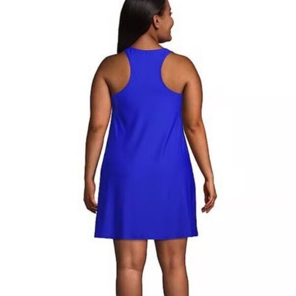 Lands' End Royal Blue dresskini built-in bra size 2 - Picture 2 of 8